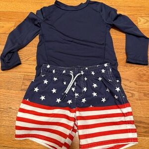 Cat & Jack Navy and Red Kids Swim Set